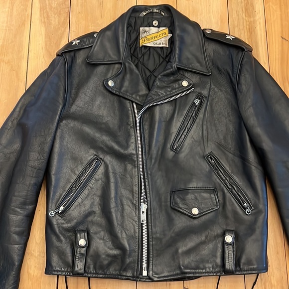 Schott Bros Perfecto One Star Leather Motorcycle Jacket - RARE VINTAGE 60s-70s - Picture 1 of 14
